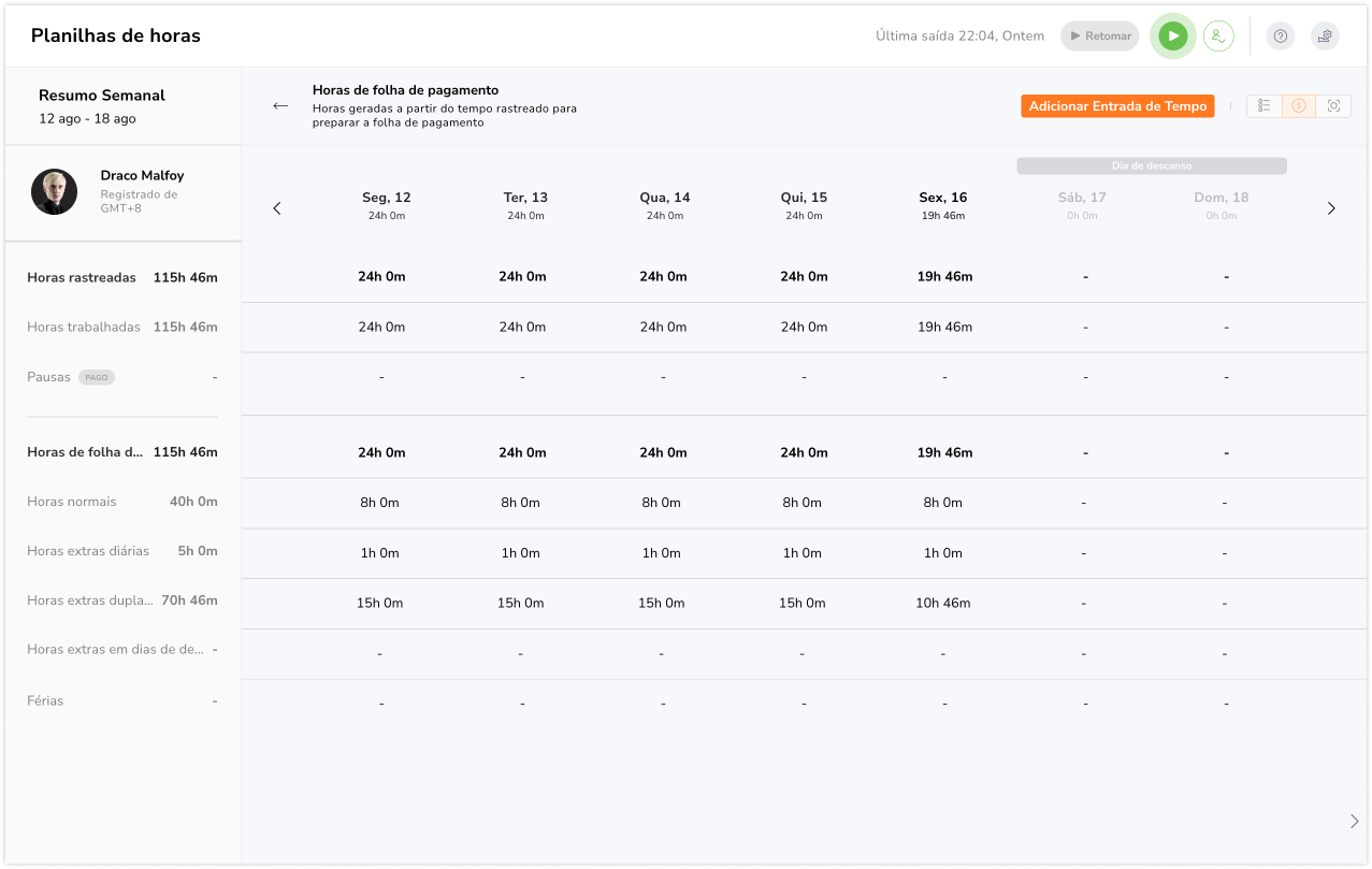 payroll view timesheet